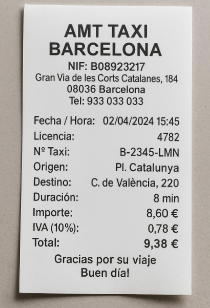 Factura de ejemplo de fraude 3